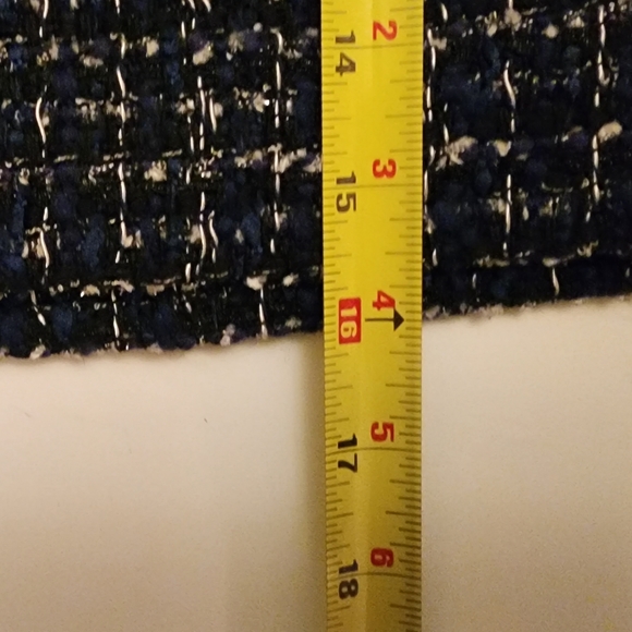 J Crew black and blue Wool Blend Mini Skirt Sz 2 - Picture 4 of 5